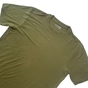 Ekkovision Mens T-Shirt Olive Green Short Sleeve Crew Neck Size XXL Athletic Tee